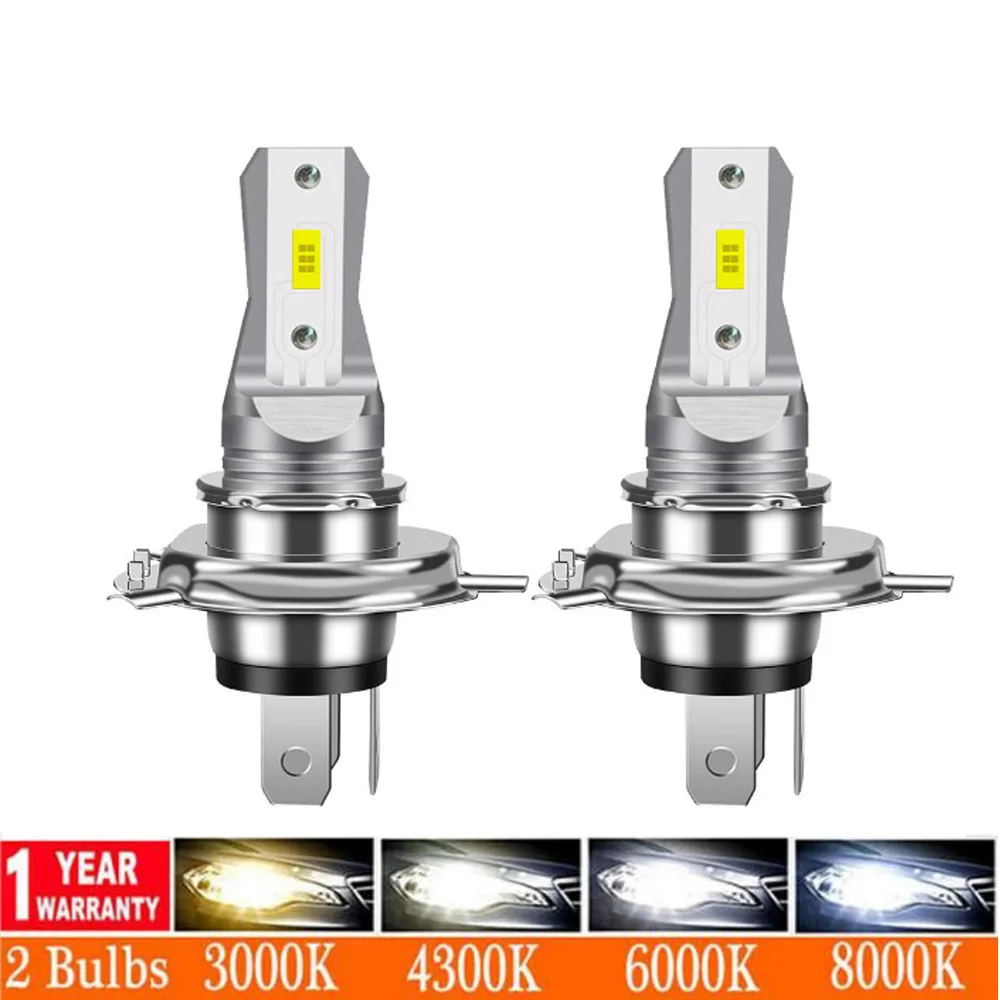 

2Pcs 4300K H4 H7 LED Headlight H11 H8 H9 H10 H1 H3 Car Fog Light Bulbs 9005 9006 Auto Driving Running Lamps 20000LM 80W 12V 24V