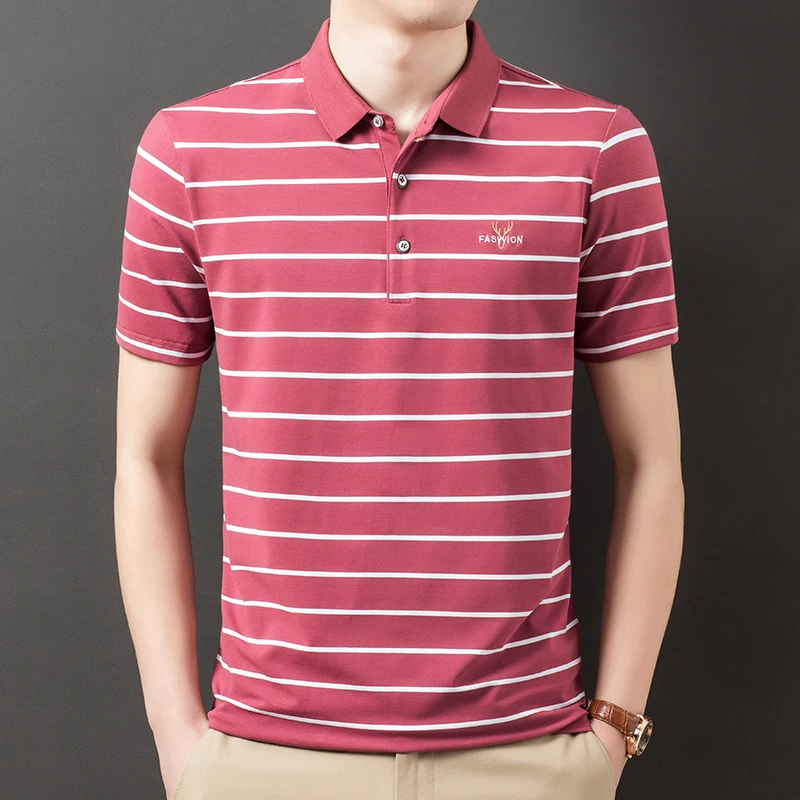 

Mens Polo Shirt for Men Poloshirt Men Polo Shirt Mens Shirts Mens Clothes Short Stripe Sleeve Shirt Men Polo T Shirt for Men