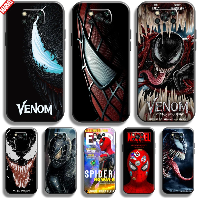 

Marvel Spiderman Venom For Xiaomi Poco X3 Pro X3 NFC X3 GT Phone Case Black Carcasa Back Funda Coque Soft
