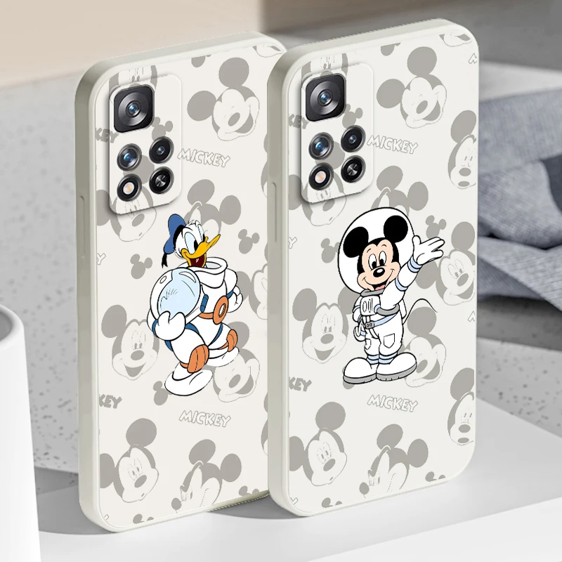 

Liquid Rope TPU Funda Mickey Astronaut Donald Duck Phone Case For Xiaomi Redmi Note 11 11S 11T 10S 10 9S 9T 9 8T 8 Pro Plus 5G