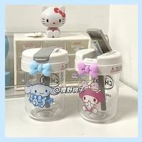 300ml cartoon sanrio hello kitty cinnamoroll ton ton straw cup child portable high temperature and drop resistant water cup gift