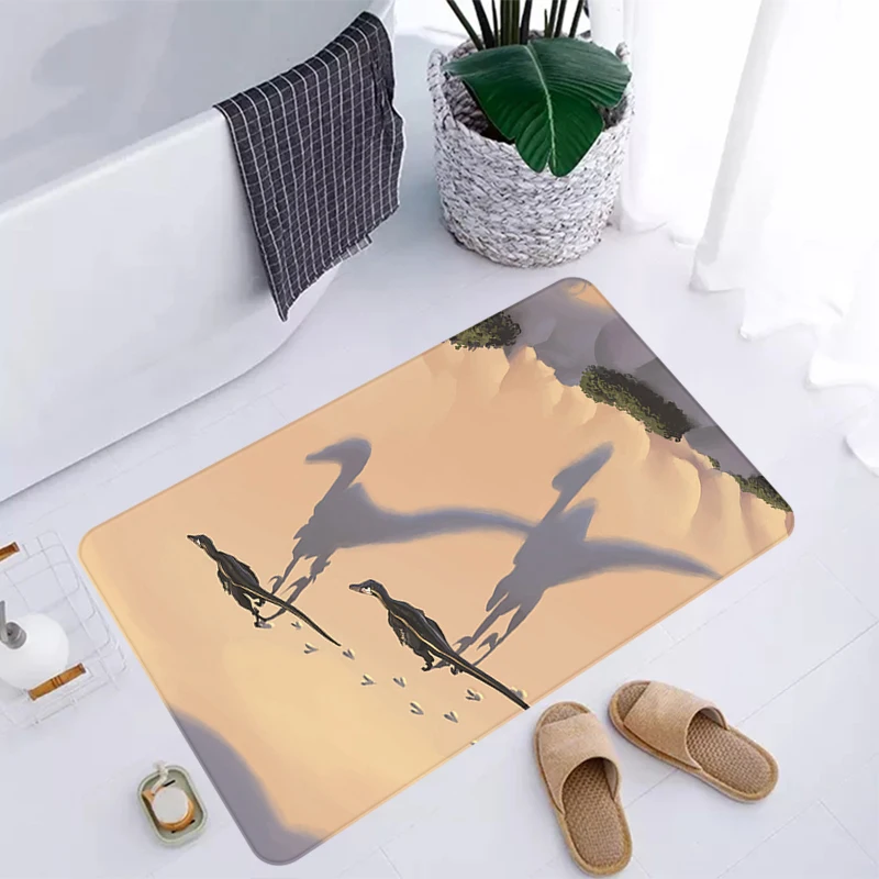 

Dinosaur Doormat Entrance Door Non-slip and Washable Kitchen Mat Bathroom Welcome Balcony Decorations Living Room Rugs Hallway
