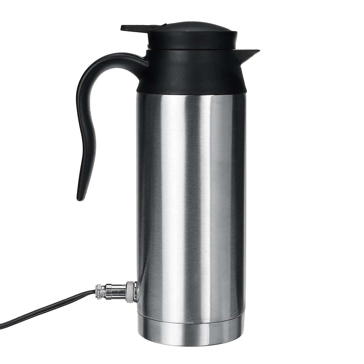 

12V /24V 800ml Stainless Steel Electric Kettle In-Car Travel Trip Coffee Tea Heated Mug Motor Hot Water Boiling for Car Truck