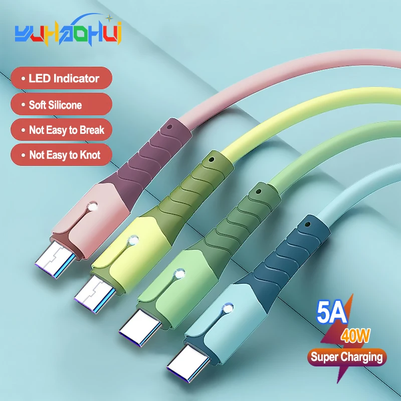 

Кабель USB Type-C для быстрой зарядки, 5 А, 3 А