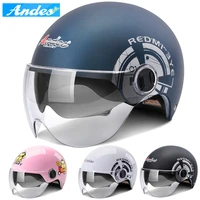 andes electric motorcycle helmet dual single lens visors moto helmet bicycle men women summer scooter moto casco