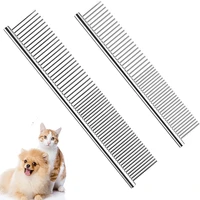 pet dematting comb stainless steel pet grooming comb for dogs and cats gently removes loose undercoat for shaggy dogs