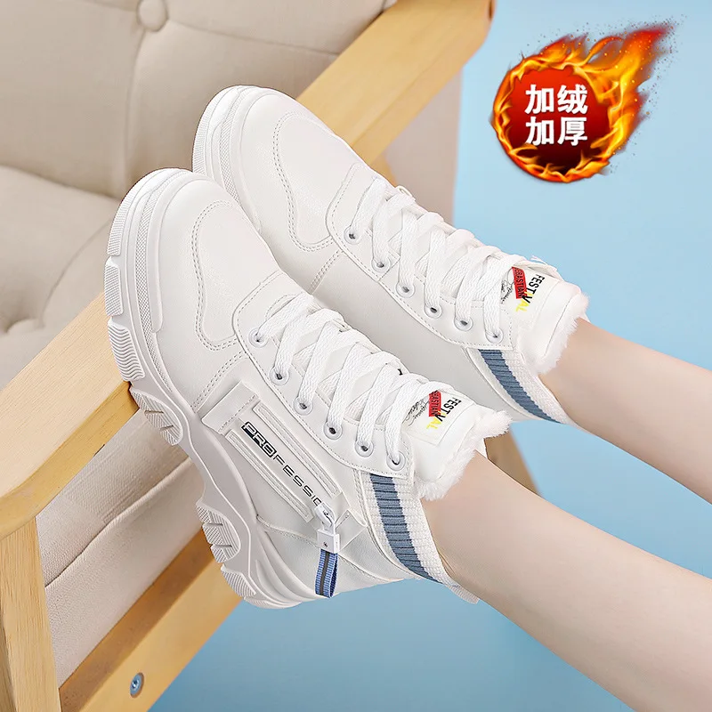 Women Winter Boots Ladies Snow Boots Lace Up Ankle Boots Female Non Slip Plush Fur Shoes Keep Warm Ankle Botas Plus Size 35-40