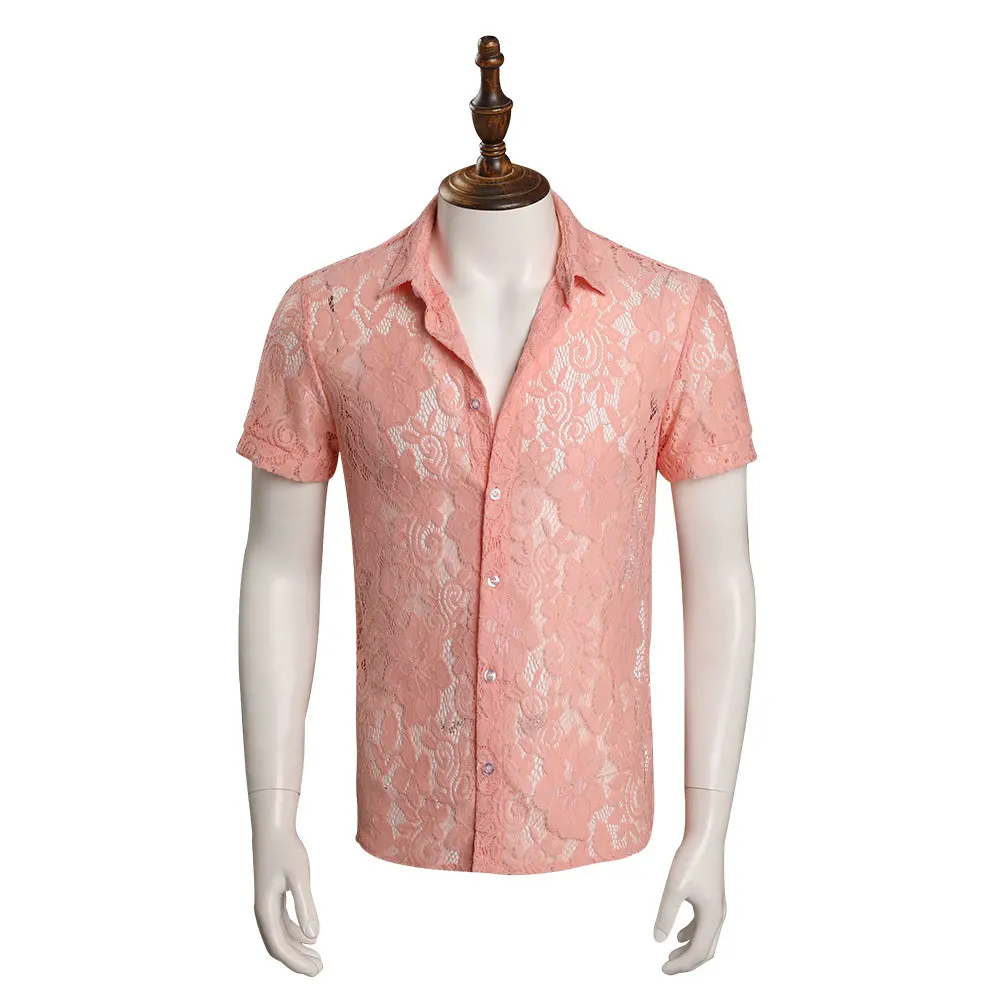 

Elvis Cosplay Costume Short Sleeve Shirt Outfits Halloween Carnival Suit