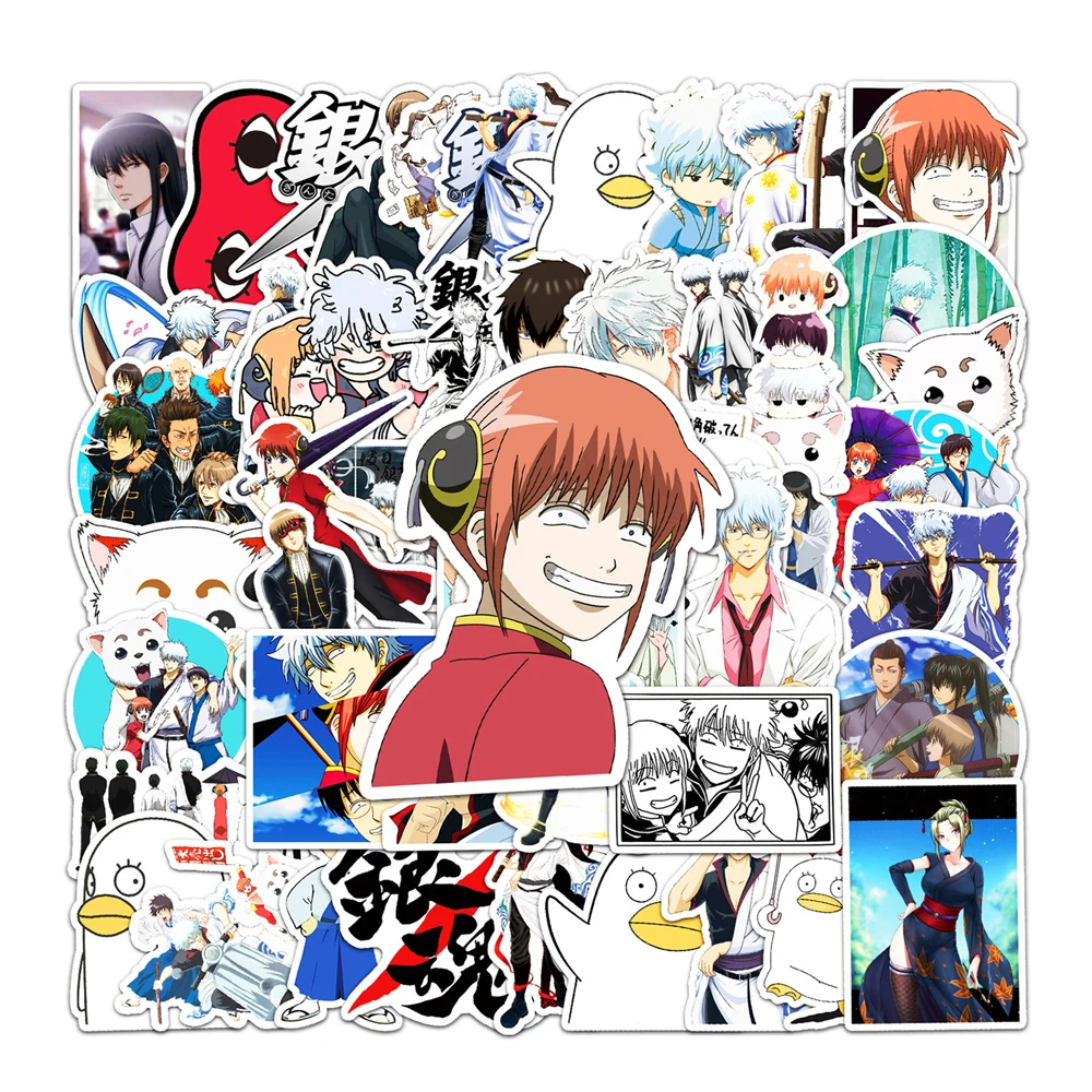 

10/30/50PCS Gintama Graffiti Stickers Cartoon Japanese Anime Stickers DIY Skateboard Luggage Stickers Waterproof Wholesale
