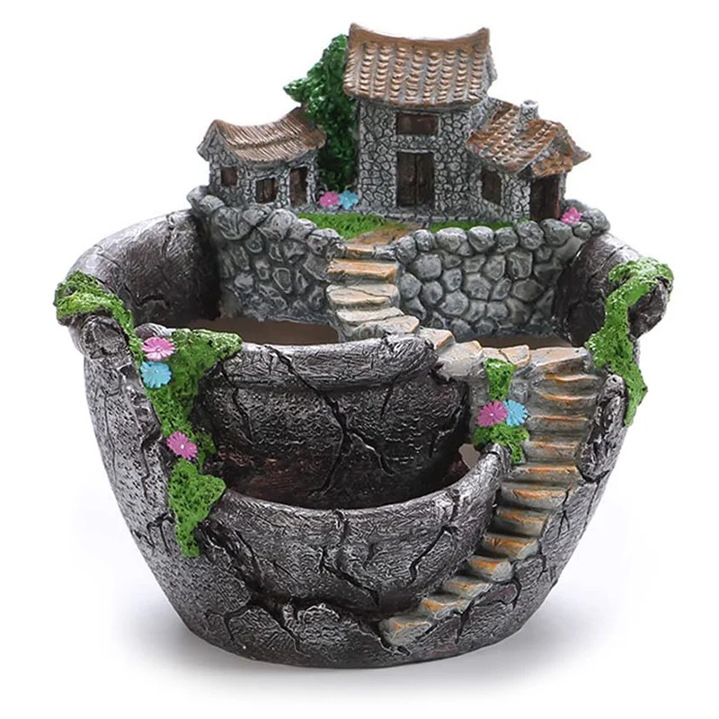 Новый Сказочный садовый плантатор Фотофон с милым домом уникальный дизайн для