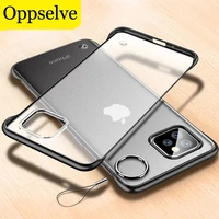 matte luxury phone case for iphone 13 12 11 pro xs max frameless ring holder capa for iphone x xr 8 7 6 new transparent capinhas