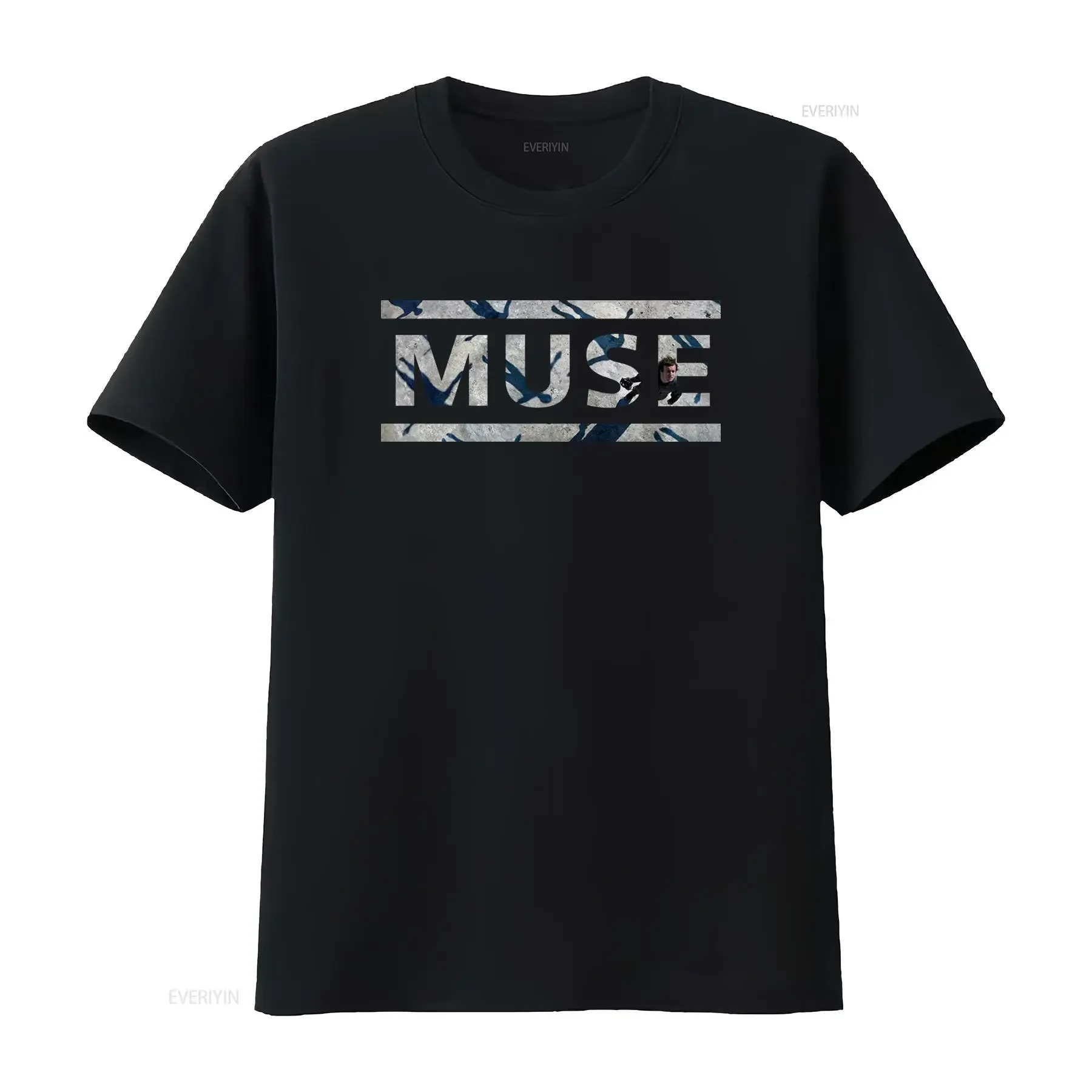 Фото Новая официальная футболка Muse Absolution с логотипом, черная, винтажная, с эффектом потертости, эластичная, дышащая, мягкая, для фанатов рок-музыки №1