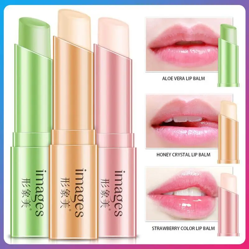 

Aloe Honey Strawberry Natural Moisturizer Lipstick Temperature Changed Color Lip Balm Long Lasting Nourish Protect Lips TSLM1