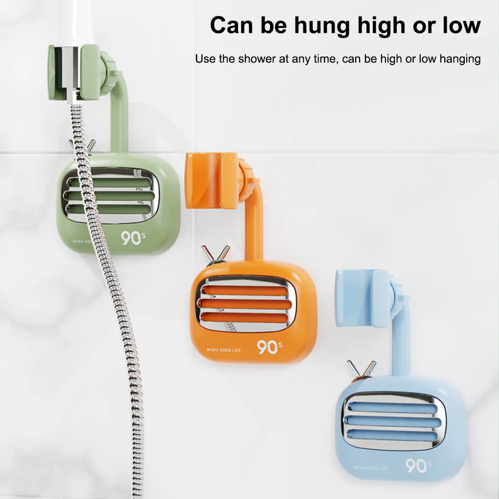 

Universal ABS Shower Head Holder Self Adhesive Bathroom 360 Degree Rotatable Wall Bracket Removable Punch Free Anti-slip Stand