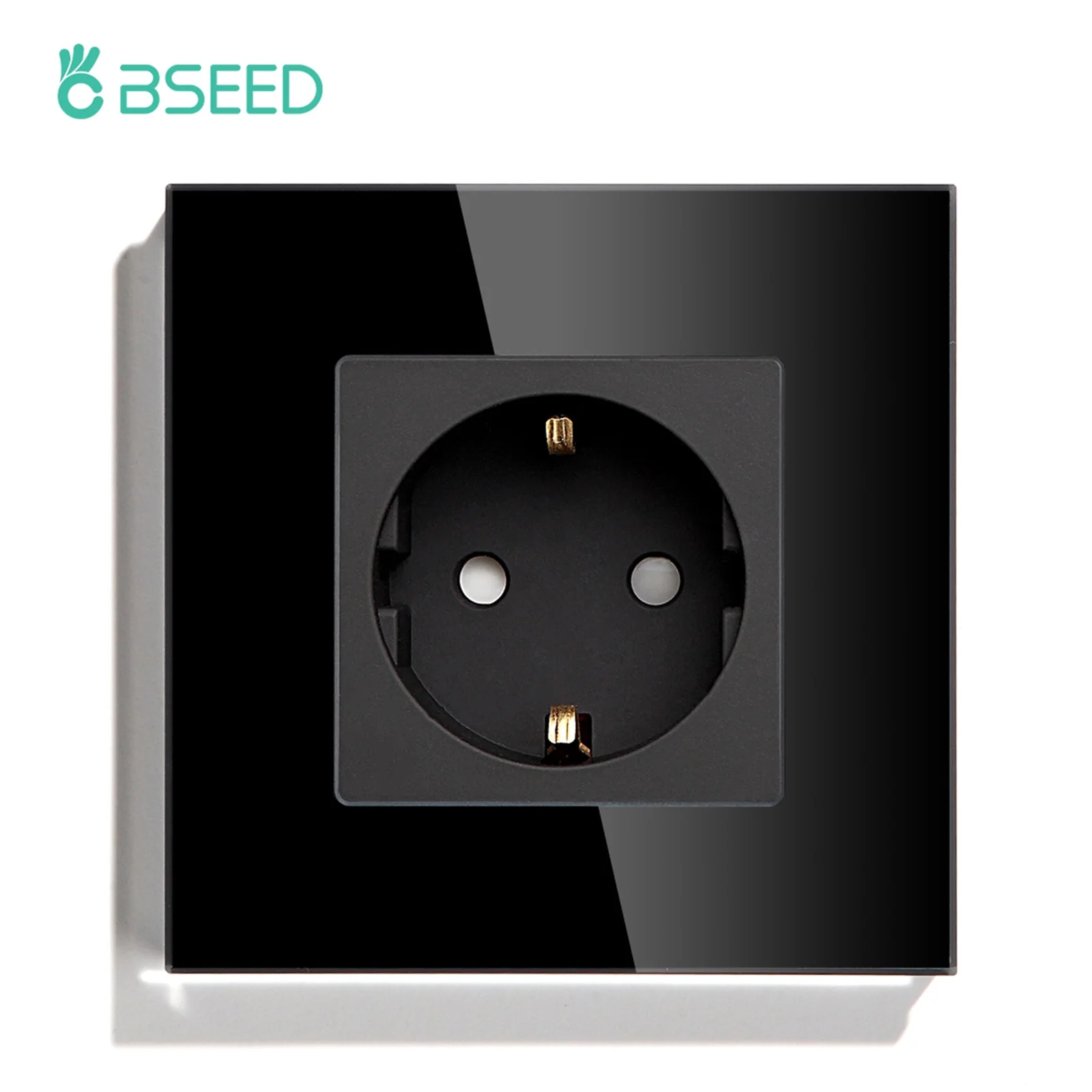 

Розетки BSEED черные тройные стеклянные с защитой от детей 16А