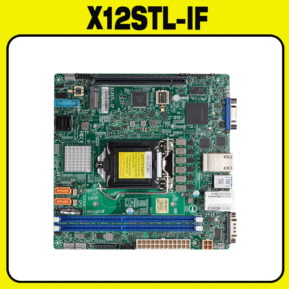 X12STL-IF для Supermicro C252 LGA1200 64 ГБ DDR4-3200 МГц M.2 6XSATA3 Mini-ITX серверная материнская плата
