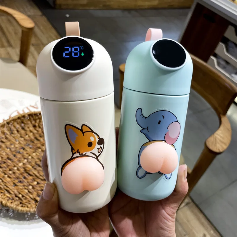 

Cartoon Travel Stainless Steel Vacuum Flasks Thermos Mugs Straight Thermo Water Bottle Cup Coffee Milk Sticker Portable Flask