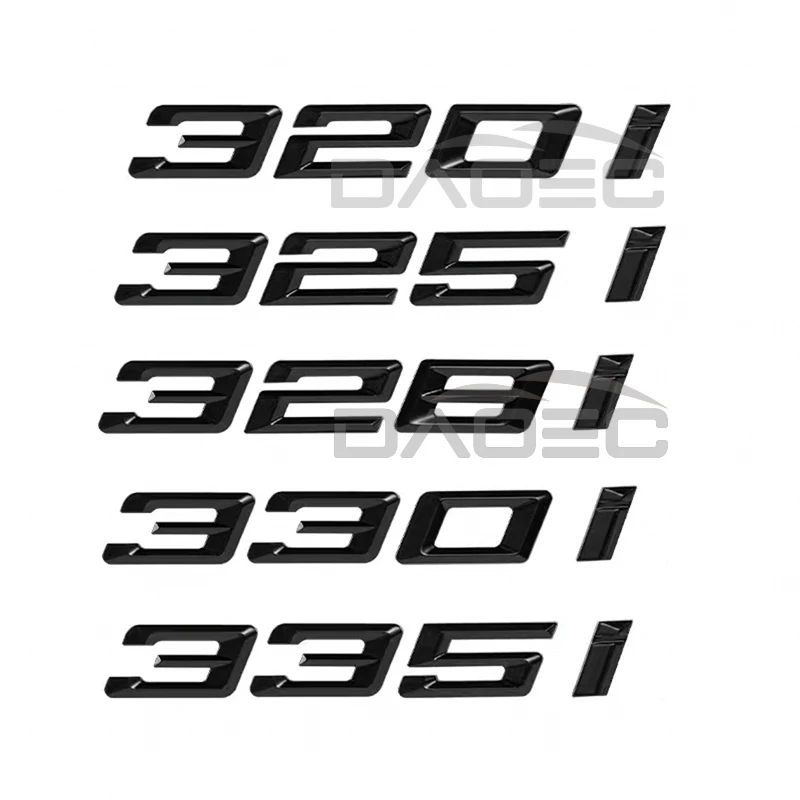 

Car 3D ABS Trunk Letters Logo Badge Emblem Decal Sticker For BMW 3 Series 320i 325i 328i 330i 335i E46 E90 E91 F30 F31 F34 G20
