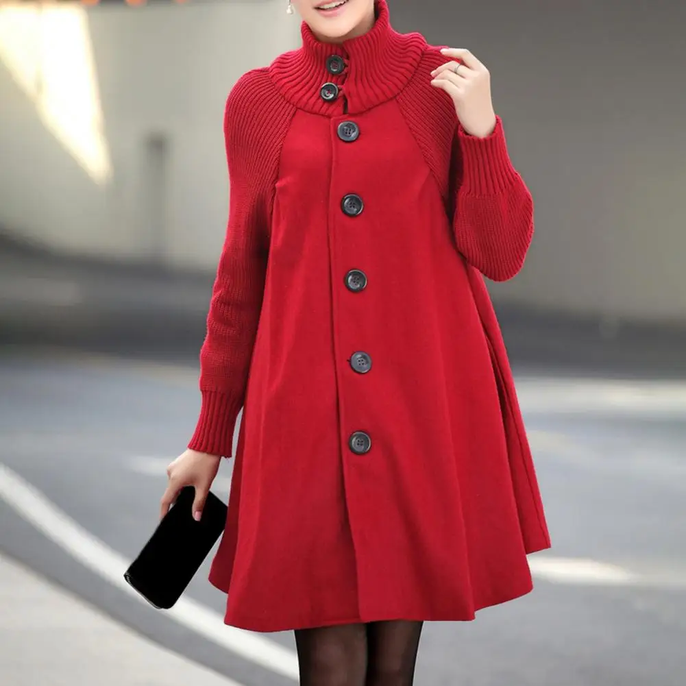 

Winter Coat High Collar Lady Winter Coat Mid Length Lady Autumn Coat
