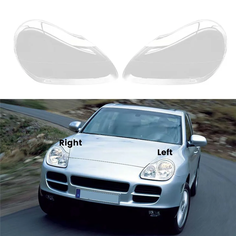 

Car Right Headlight Shell Lamp Shade Transparent Lens Cover Headlight Cover for-Porsche Cayenne 2005 2006