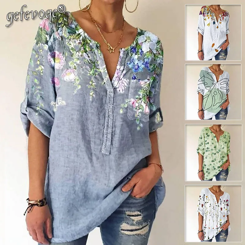 

Женский пуловер с коротким рукавом, с V-образным вырезом и принтом