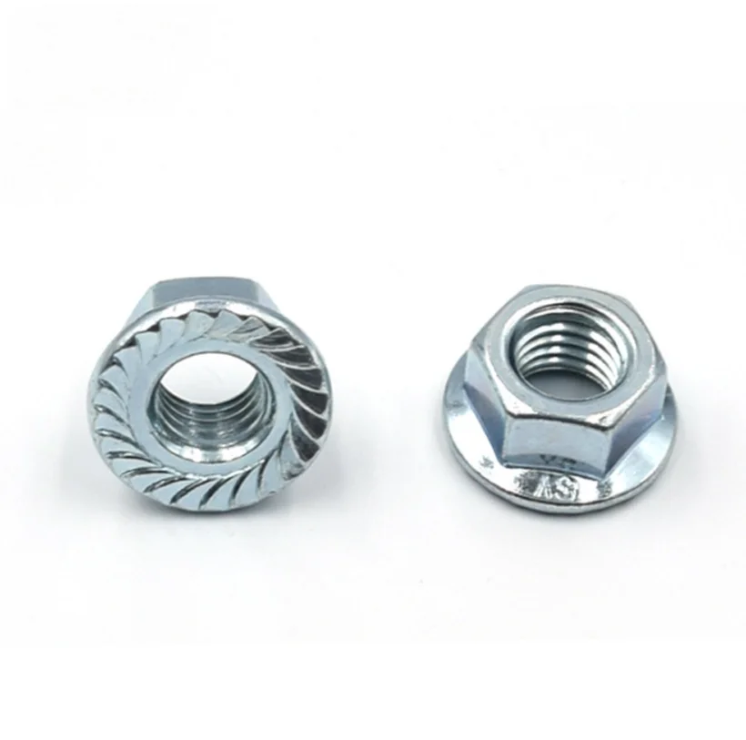 

100pcs/Lot M3 M4 M5 M6 M8 M10 Carbon Steel Hex Flange Nuts