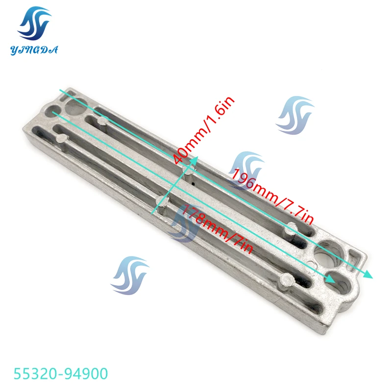 55320-94900 Анодная планка Znic для подвесного мотора SUZUKI 60–300 л.с. 4T 55320–94900 DF80 Johnson Evinrude