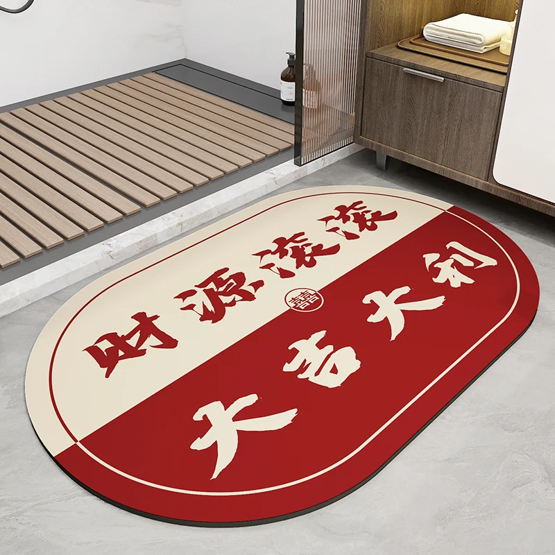 

Коврики для ванной Diatomaceous, Нескользящие Коврики для пола в деревенском стиле, поглощающие воду, для прихожей, входа в туалет, для дома и сада,...