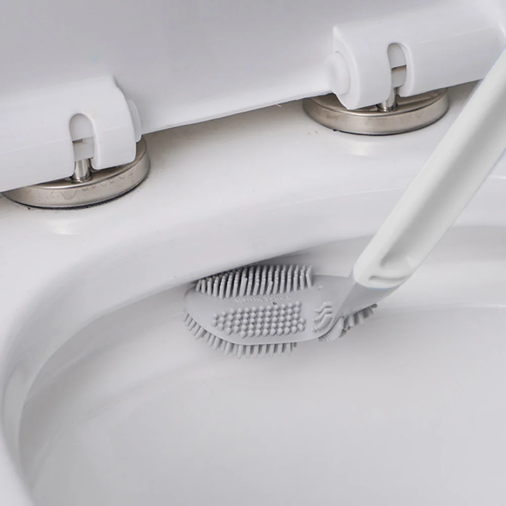 

Silicone Golf Toilet Brush Wall Mounting Type Curved Head Corner Toilet Brush Lavatory Cleaning Tools Bathroom Accessories