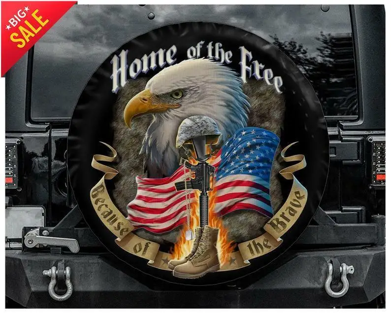 

Чехол для запасных шин US Veteran Eagle, аксессуары для автомобиля, домашние Бесплатные сапоги, изготовленные с вашим размером, мягкий чехол для за...