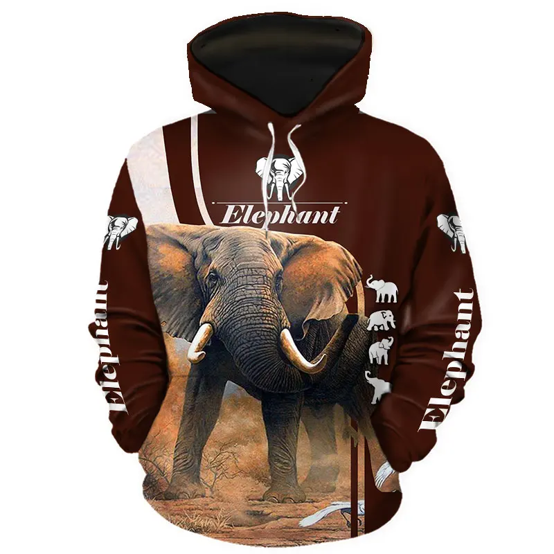 

3D Print Unisex Fashion Colorful Animal Elephant Sportswear Men/Women Casual Hoodie Zipper / Sweatshirt /Jackets Long Pant S-701