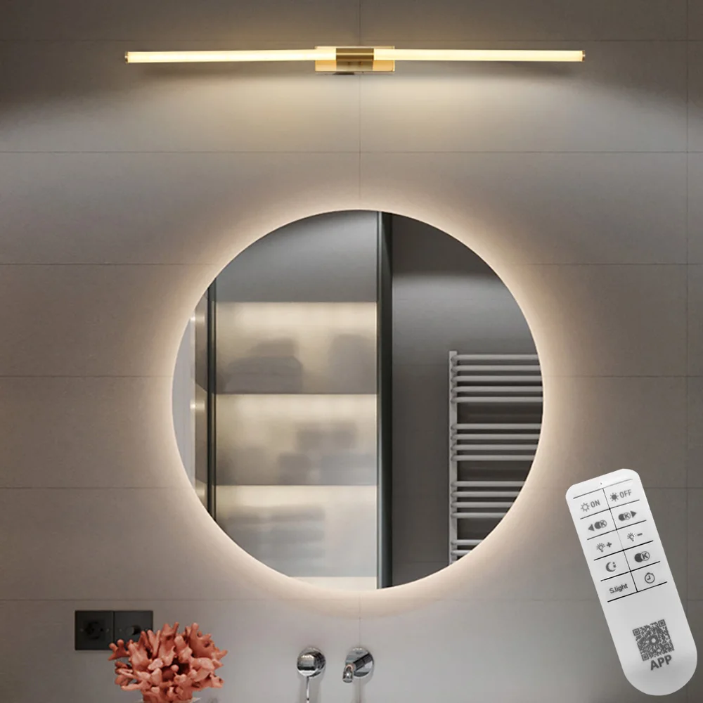 

Золотистое современное зеркало LODOOO, золотистое зеркало, входная лампа, зеркало для холла, освещение