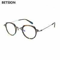 titanium retro fashion punk eyeglasses frames mens women acetate vintage glasses spectacles eyewear optical rx able