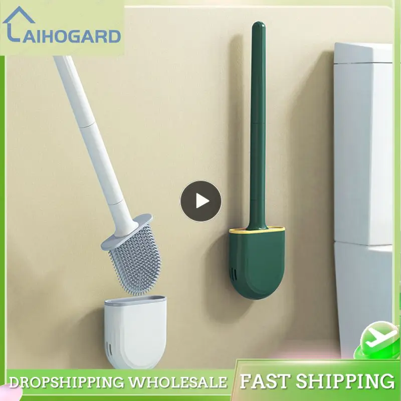 

Силиконовая щетка для унитаза с держателем, щетка с зазором для унитаза для хранения в ванной комнате и организации, Настенный комплект для подвешивания, аксессуары для унитаза