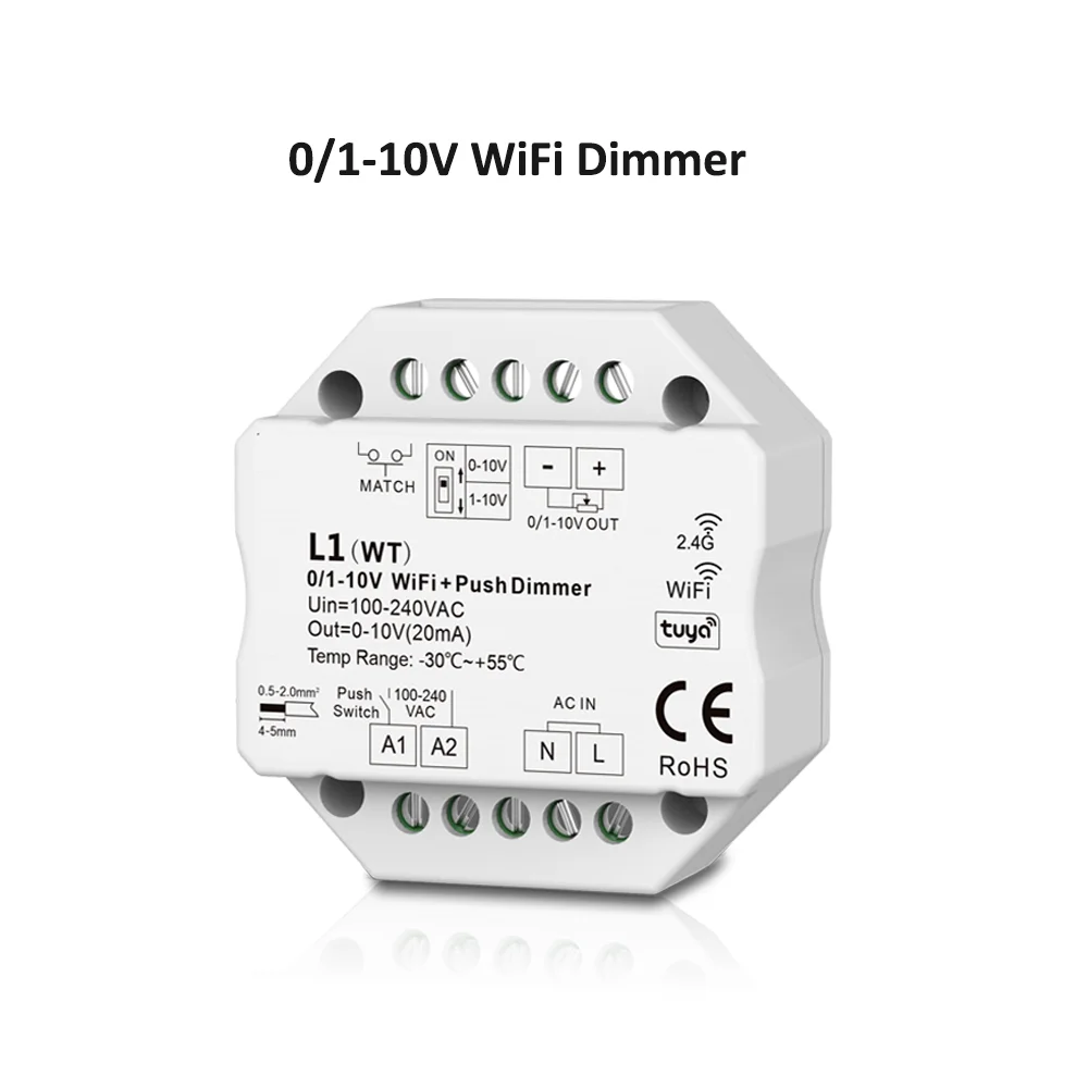 

Tuya Smart WiFi Zigbee Диммер 0/1-10В