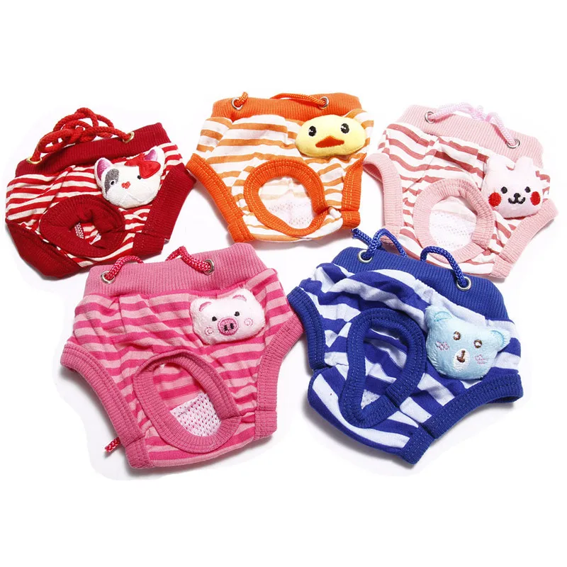 Female Pet Dogs Physiological Menstrual Hygiene Pants Estrus Small Pet Dogs Puppy Cat Clothes Dog Panties Dog Jeans Pants images - 6