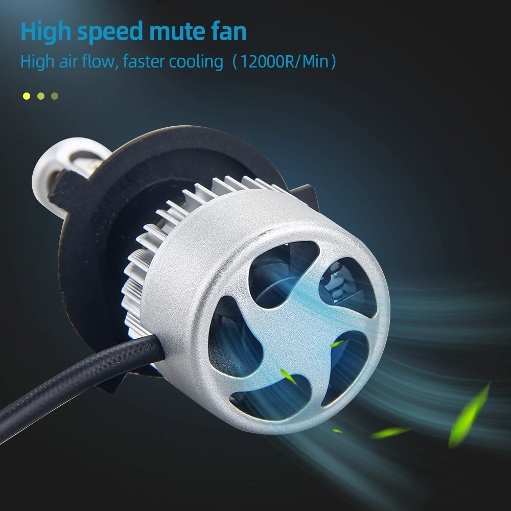 Пара передних фар S2 H4 160W 16000LM с ближним и дальним светом