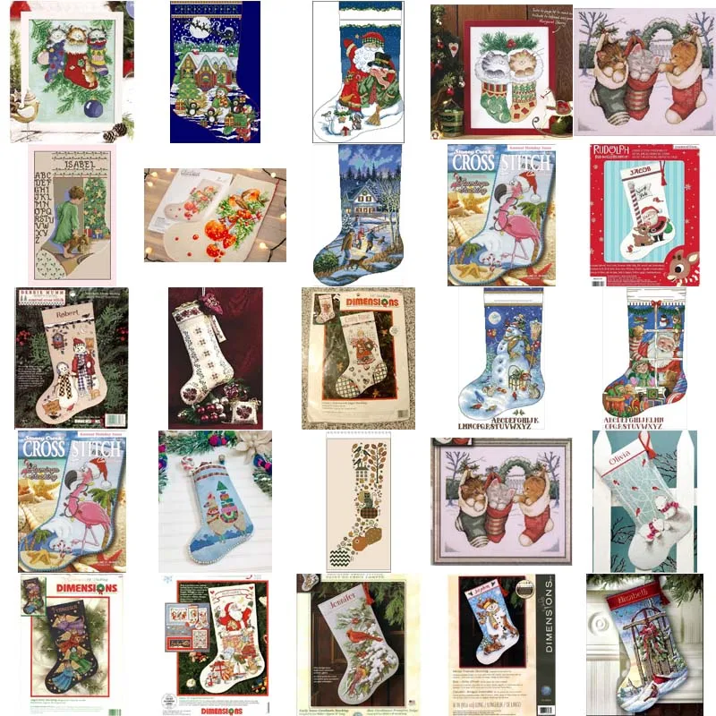 Набор для вышивки крестиком наборы рождественские носки домашние украшения