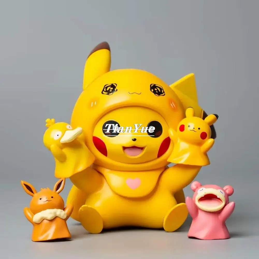 

Покемон аниме GK Pikachu COS Mimikyu с трансформируемыми перчатками ПВХ Виниловая кукла украшение автомобиля Рождественская игрушка 11 см