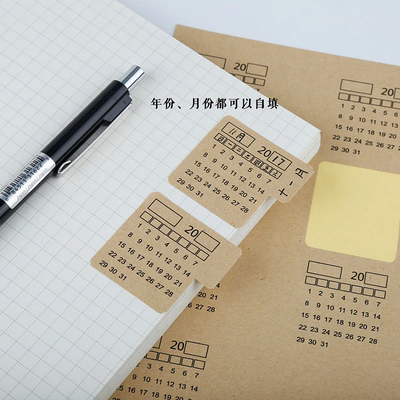 

Index Sticker Universal Handwritten Calendar Sticker Craft Paper Sticky Note