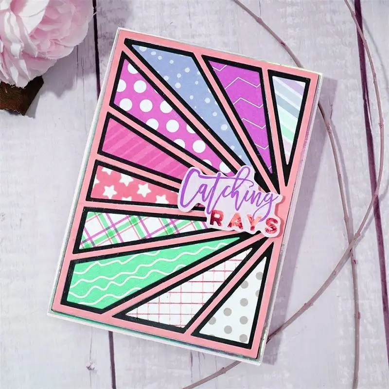 

Solid triangle background frame DIY scrapbook photo album metal cutting die paper card decorative crafts embossing die cutting