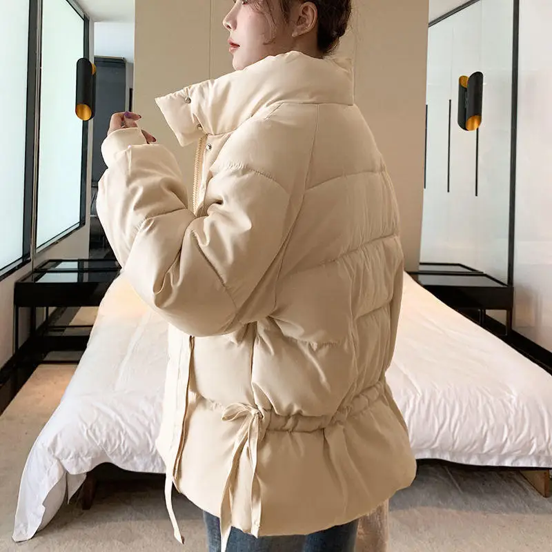 Snow Coat 2022 New Women's Clothing Solid Cotton Parkas Women's Outwear Korean Style Autumn Winter Oversized Coats Puffer Jacket