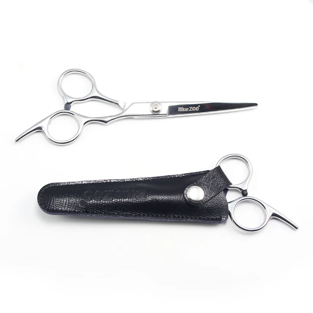 

Stainless Steel Barber Shop Hair Salon Styling Beard Beard Scissors 17.5cm with Leather Cover Hair Cutting Scissor Cases