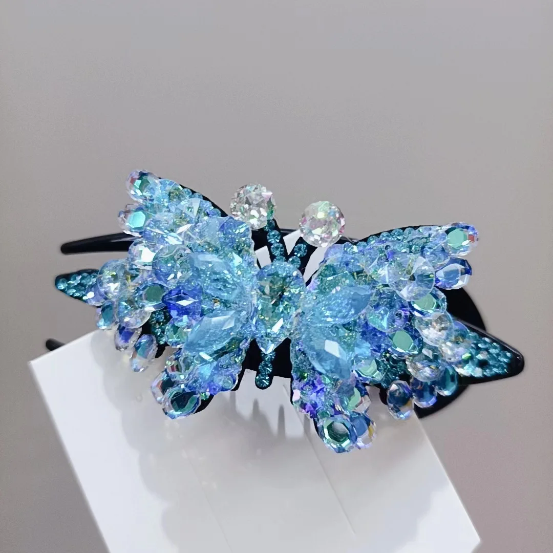  Новая заколка ласточкин хвост с кристаллами для волос чешским бриллиантом