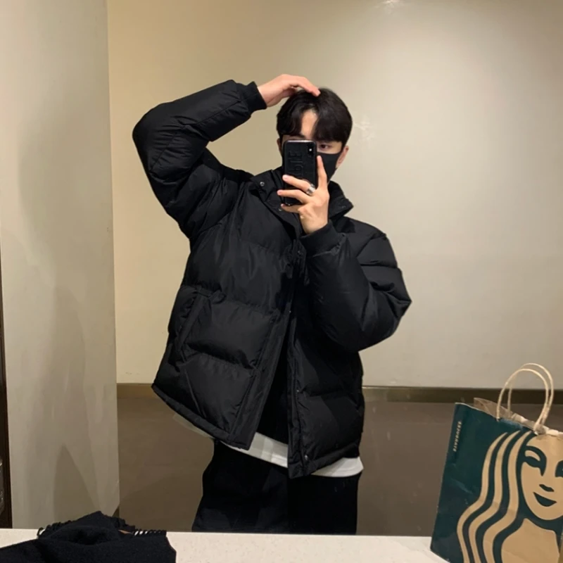 Winter Jacket Men Warm Fashion 3-color Casual Thickened Down Jacket Men Streetwear Korean Loose Short Coat Mens Parker Clothes