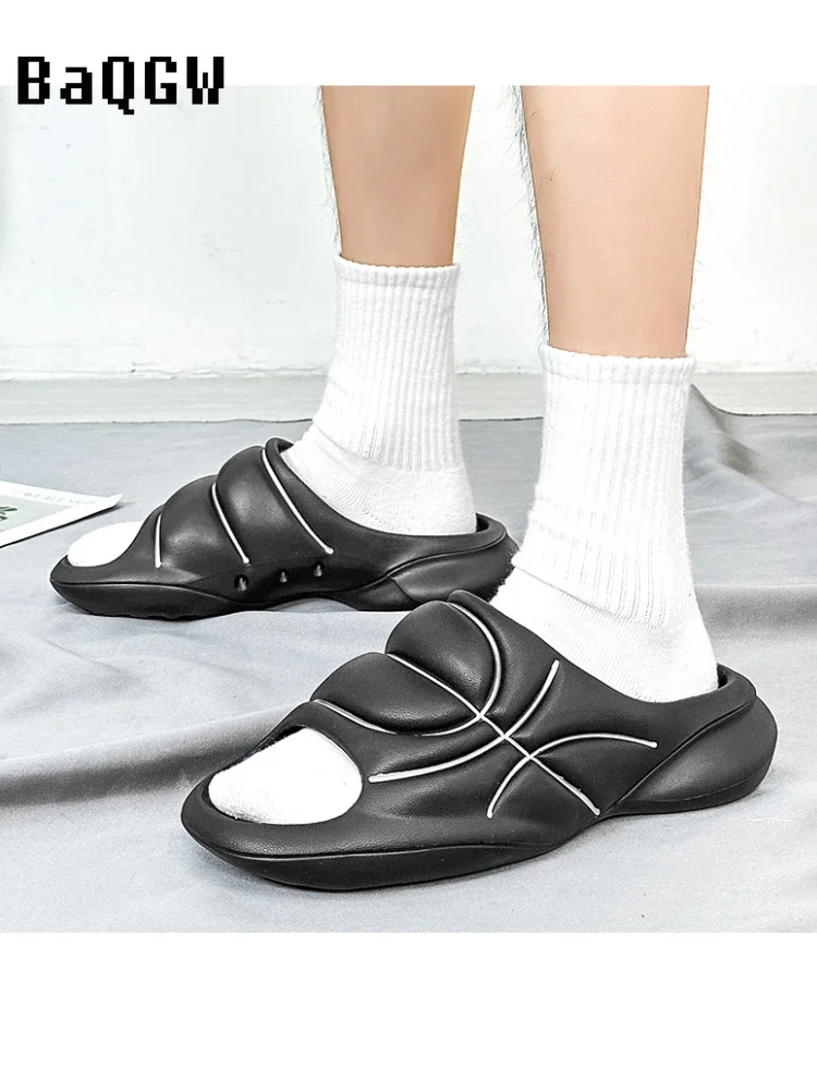 Сандалии мужские для улицы и пляжа дизайнерские шлепанцы мягкая подошва пляжная