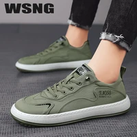 wsng mens casual sneakers lightweight breathable trend canvas shoes fashion wear resistant round toe low top mens shoes 39 44