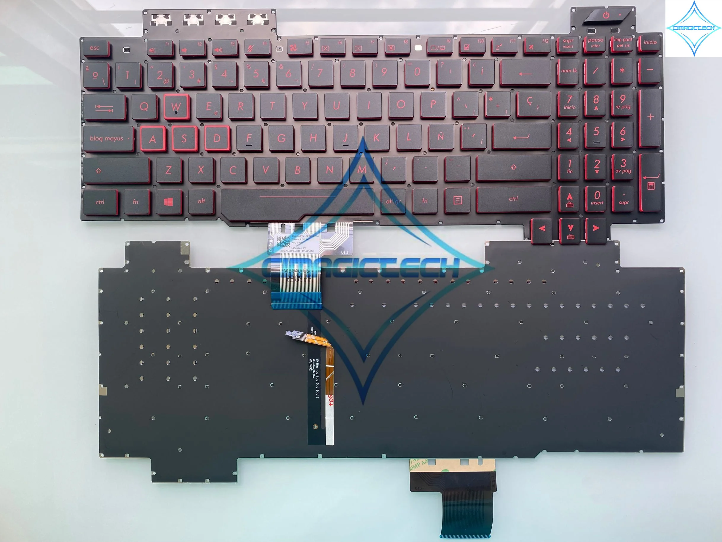 Клавиатура с русской раскладкой для Asus TUF Gaming FX504 FX504GD FX504GE FX504GM FX80 FX80GM GL703 FX505 FX86S -