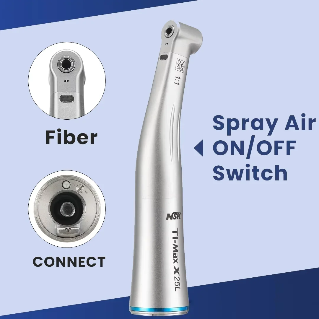 NSK Ti-MAX X25L Низкоскоростной наконечник Волоконно-оптический спрей Переключатель