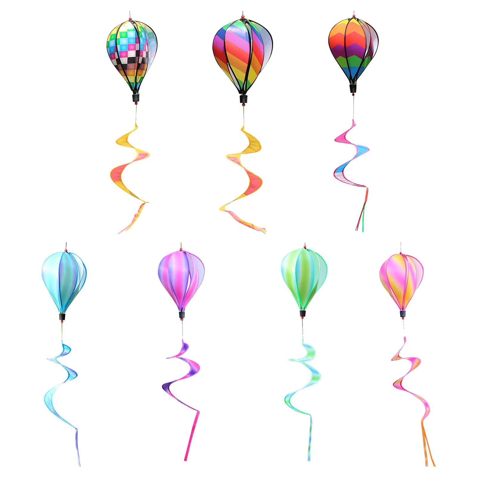 

Hot Air Balloon Wind Spinner, Hanging Wind Twister Decoration for Yard, Garden